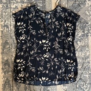Banana Republic Dark Blue Floral Women's Blouse